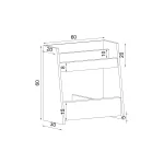 Pikas Montessori Classic 60 cm White Suntalam Bookcase 1 Shelf Kids' Furniture Multipurpose 30 cm - Image 3