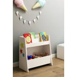 Pikas Montessori Classic 60 cm White Suntalam Bookcase 1 Shelf Kids' Furniture Multipurpose 30 cm - Image 5