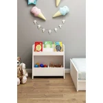Pikas Montessori Classic 60 cm White Suntalam Bookcase 1 Shelf Kids' Furniture Multipurpose 30 cm - Image 4