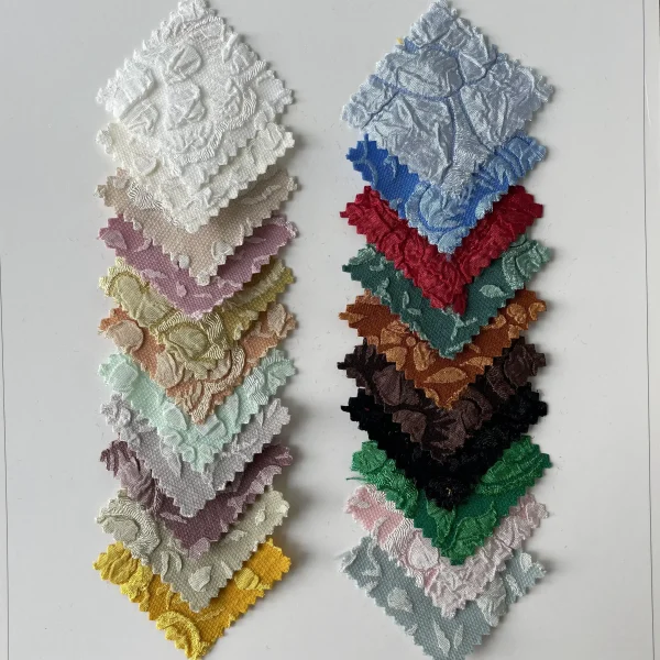 Wholesale Stocklot Cheap Price Factory Direct Hotsale Woven Polyester Floral Jacquard in Stock Fabric for Making Women Dresses - Image 9