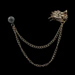 Man Suit Shirt Collar Lapel Pin Brooch Dragon Badge Retro Pins Wedding Dress Party - Image 31