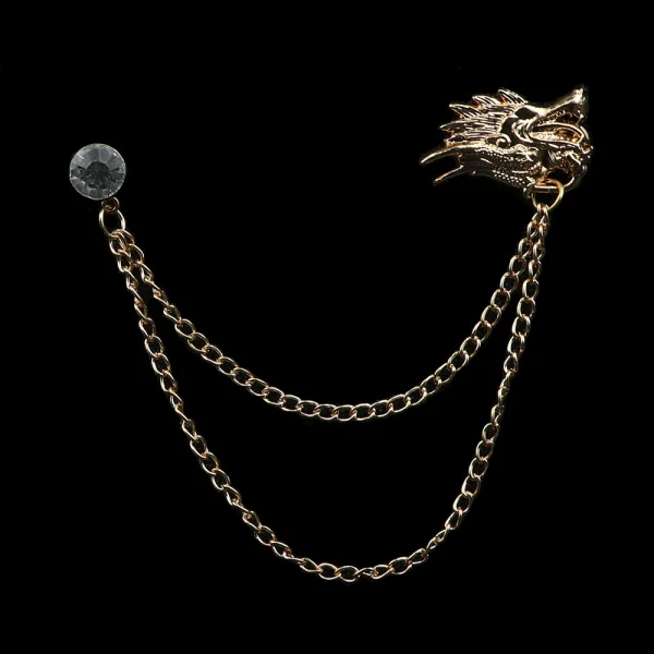 Man Suit Shirt Collar Lapel Pin Brooch Dragon Badge Retro Pins Wedding Dress Party - Image 31