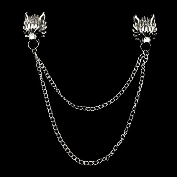 Man Suit Shirt Collar Lapel Pin Brooch Dragon Badge Retro Pins Wedding Dress Party - Image 6