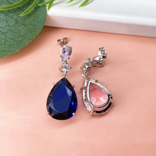 Wholesale Nature-Inspired Mismatched Teardrop Earrings - Image 6