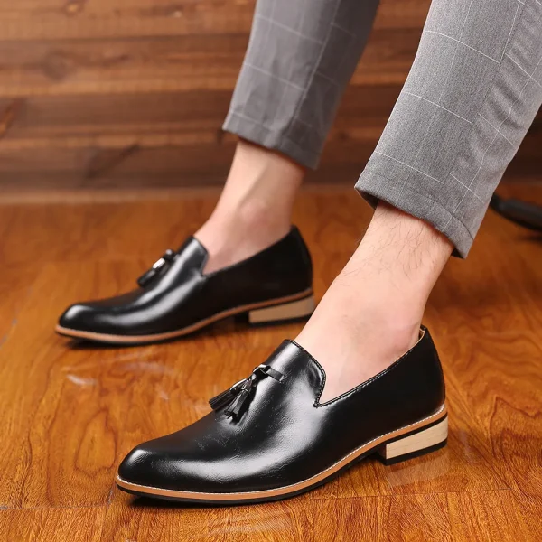 Dress Shoes Made Tassel Men's Loafers  Pure Shoe For Men - Image 3
