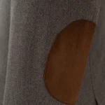 HARCHOY Classic High End off the Shelf blazer Man Suit for Men Flat Lapel Single Breasted Tweed Wool Slim Grey Suit for Men Suit - Image 5