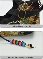 Ethnic Style Sequins Tote Bag, Peacock Embroidery Handbags, Vintage Canvas Crossbody Bag - Image 16