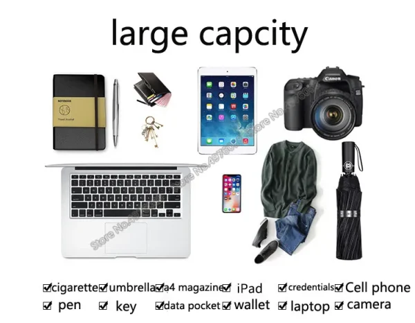 Canvas Messenger Bag for Men - Image 14