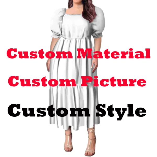 High Quality Hawaiian Tropical Style Design Women's Bubble Sleeve Dress Polynesian Plus Size Women Clothing TE PA Casual Dresses - Image 5