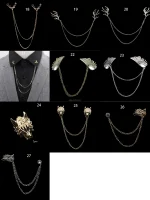 Man Suit Shirt Collar Lapel Pin Brooch Dragon Badge Retro Pins Wedding Dress Party - Image 4