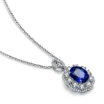 Diana Style S925 Cultivated Sapphire & Paraiba Necklace Set - Image 7