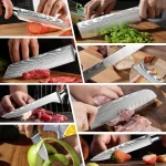 Japanese Style 8 PCS Kitchen Knife Set - Image 4