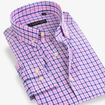 slim fit plaid cotton shirt - Image 6