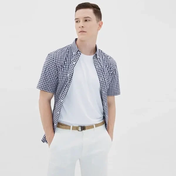 Nautica Men's Plaid Short-Sleeve Shirt - Image 5