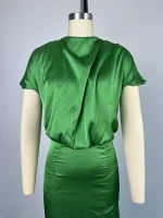 2024 Summer Wedding Satin Silk Women Dresses Sexy Evening Party Sleeveless Off Shoulder Bodycon Elegant Maxi Dresses for Women - Image 3