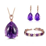 JoiasHome 925 Silver Purple Amethyst Jewelry Set - Image 8