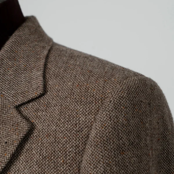 HARCHOY Brown Single Breasted Flat Lapel Collar 100 Wool Tailored Suit Turkey Suit for Men blazer Man Suit Wholesale - Image 3