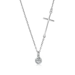Dylam Charm Design Women Dress up Jewelry Accessories Rhodium 18K Gold Plated Link Chain Cross 5A Zirconia Pendant Necklaces