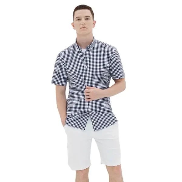 Nautica Men's Plaid Short-Sleeve Shirt - Image 4