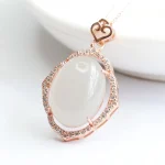 2026 S925 Silver "Smokey" Hetian Jade Pendant (S2042302) - Image 2