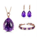 JoiasHome 925 Silver Purple Amethyst Jewelry Set - Image 2