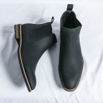 Men's British Style Retro Leather Chelsea Boots - Image 6