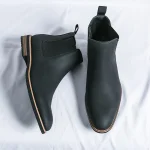 Men's British Style Retro Leather Chelsea Boots - Image 7