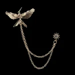 Man Suit Shirt Collar Lapel Pin Brooch Dragon Badge Retro Pins Wedding Dress Party - Image 16