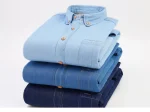 Jeans Shirt Men Warm Fleece Lined - Image 10