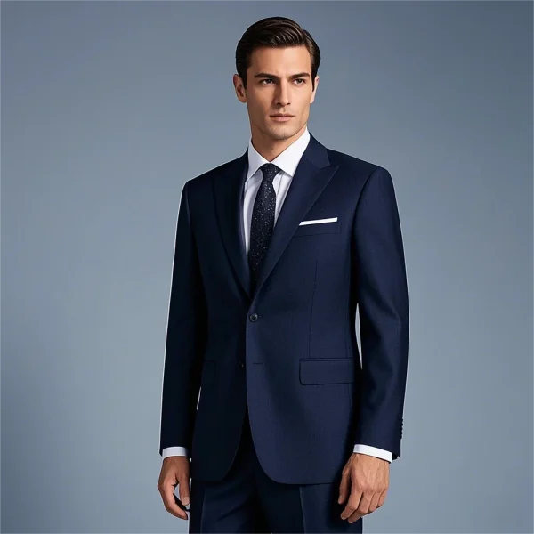 High Quality Custom Size Color Luxury MTM Business Suits Custom Tailored Men's Blazer with Breathable Viscose Polyester Fabric - Image 2