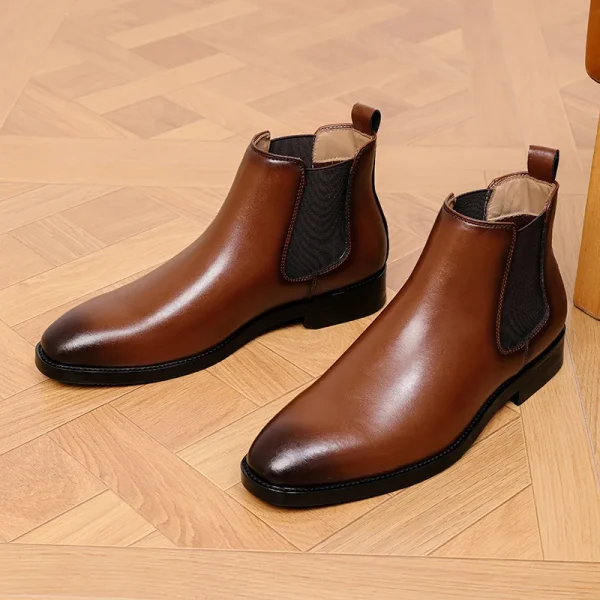 Retro Handmade Shoes for Gentlemen Men's Boots - Image 3