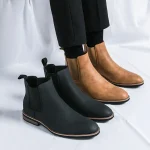 Men's British Style Retro Leather Chelsea Boots