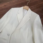 2024 Retro Simple Man Suit Micro Loose Wedding Suits for Men Office Formal Suits Set - Image 6