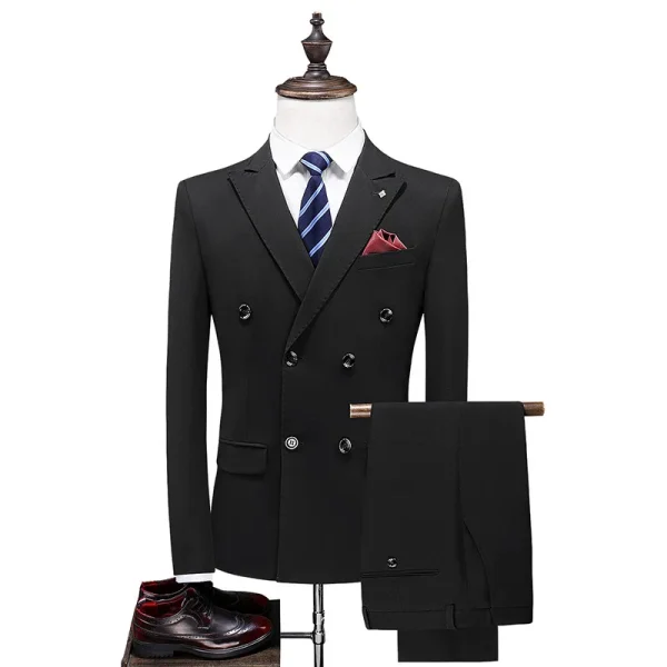 New Business Formal Work Suit Banquet Best Man Suit Groom Wedding Dress Double Breasted Men'S 2 Piece Suit for Men - Image 8