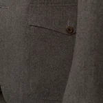 HARCHOY Classic High End off the Shelf blazer Man Suit for Men Flat Lapel Single Breasted Tweed Wool Slim Grey Suit for Men Suit - Image 3