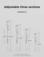 Ulanzi MT-08 Mini Tripod White Color Foldable Tripod Monopod  Mount 1/4'' Tripod Universal for DSLR Android iPhone Smartphone - Image 18