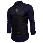 Double-Breasted Slim Fit Waistcoats - Image 6