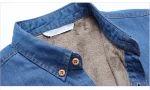 Jeans Shirt Men Warm Fleece Lined - Image 14