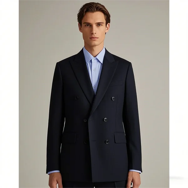High Quality Custom Size Color Luxury MTM Business Suits Custom Tailored Men's Blazer with Breathable Viscose Polyester Fabric - Image 4