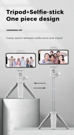 Ulanzi MT-08 Mini Tripod White Color Foldable Tripod Monopod  Mount 1/4'' Tripod Universal for DSLR Android iPhone Smartphone - Image 16