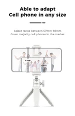 Ulanzi MT-08 Mini Tripod White Color Foldable Tripod Monopod  Mount 1/4'' Tripod Universal for DSLR Android iPhone Smartphone - Image 19