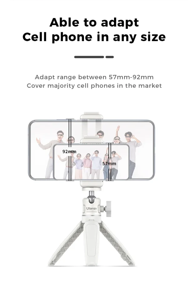 Ulanzi MT-08 Mini Tripod White Color Foldable Tripod Monopod  Mount 1/4'' Tripod Universal for DSLR Android iPhone Smartphone - Image 19