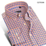 slim fit plaid cotton shirt - Image 23