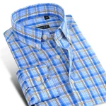 slim fit plaid cotton shirt - Image 5
