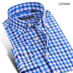 slim fit plaid cotton shirt - Image 25