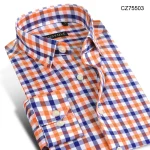 slim fit plaid cotton shirt - Image 26