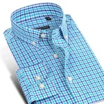 slim fit plaid cotton shirt - Image 4