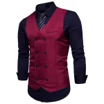 Double-Breasted Slim Fit Waistcoats - Image 5