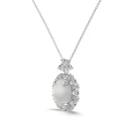 Dylam Top High Fine Jewelry Supplier 925 Sterling Silver 5A Cubic Zirconia White Chalcedony Pendant Necklace for Women Dress up - Image 7