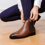 Retro Handmade Shoes for Gentlemen Men's Boots - Image 6